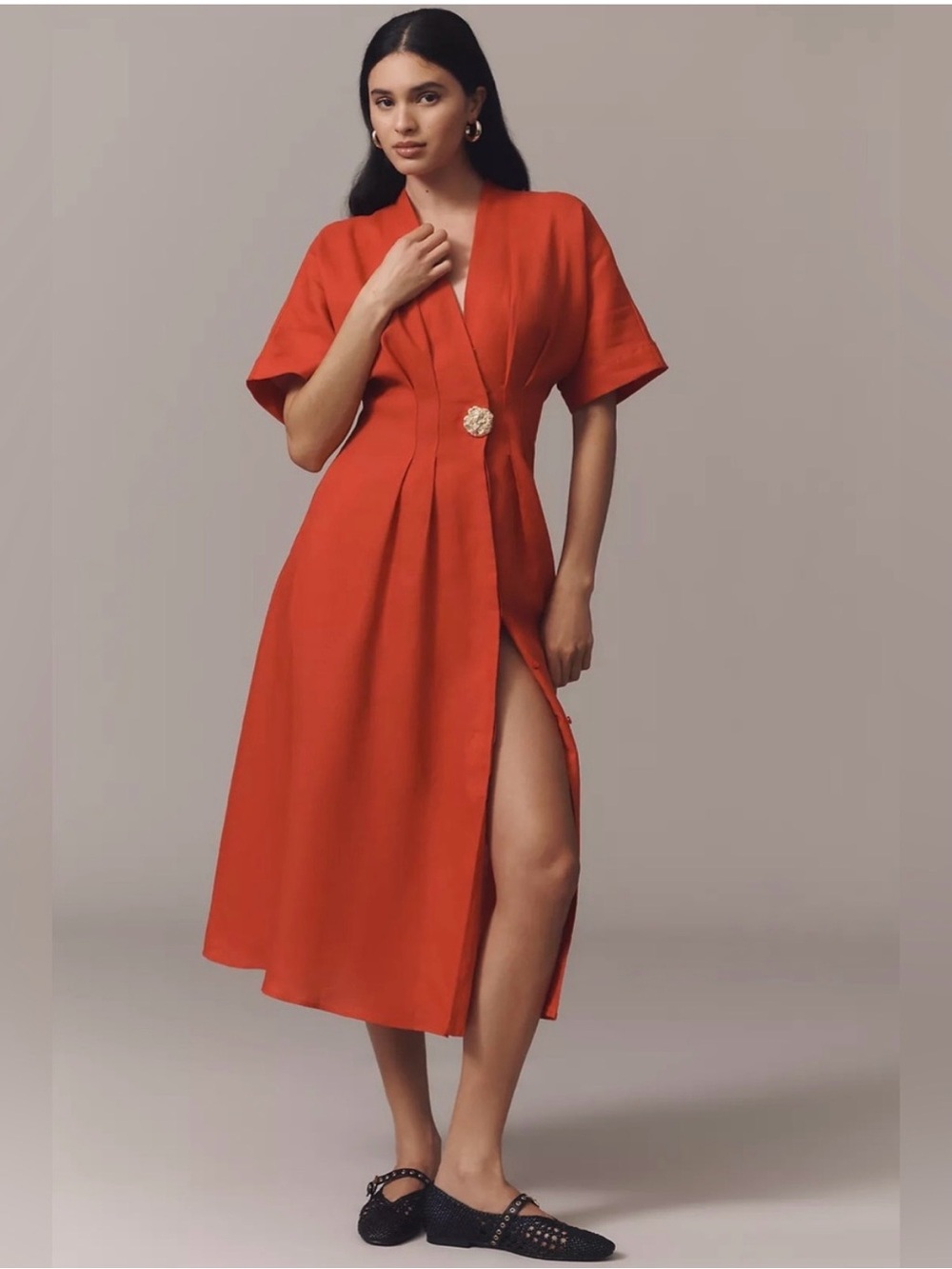 Anthropologie Tobie Dress in Coral. Like new. Size small.